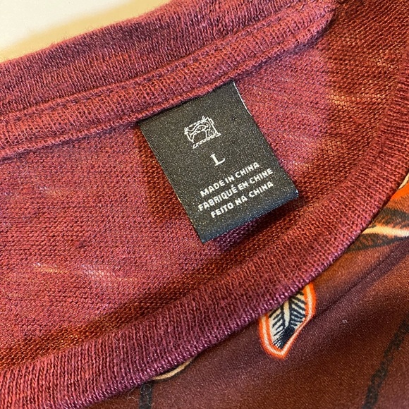 Scotch & Soda Linen/Polyester Floral Print Top Loose Fit Short Sleeve Size L - Picture 7 of 9